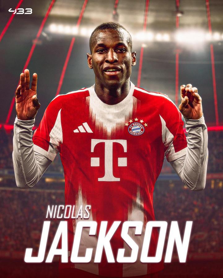 九游体育-记者：拜仁与杰克逊达成口头协议！正与切尔西谈租借+6000万买断